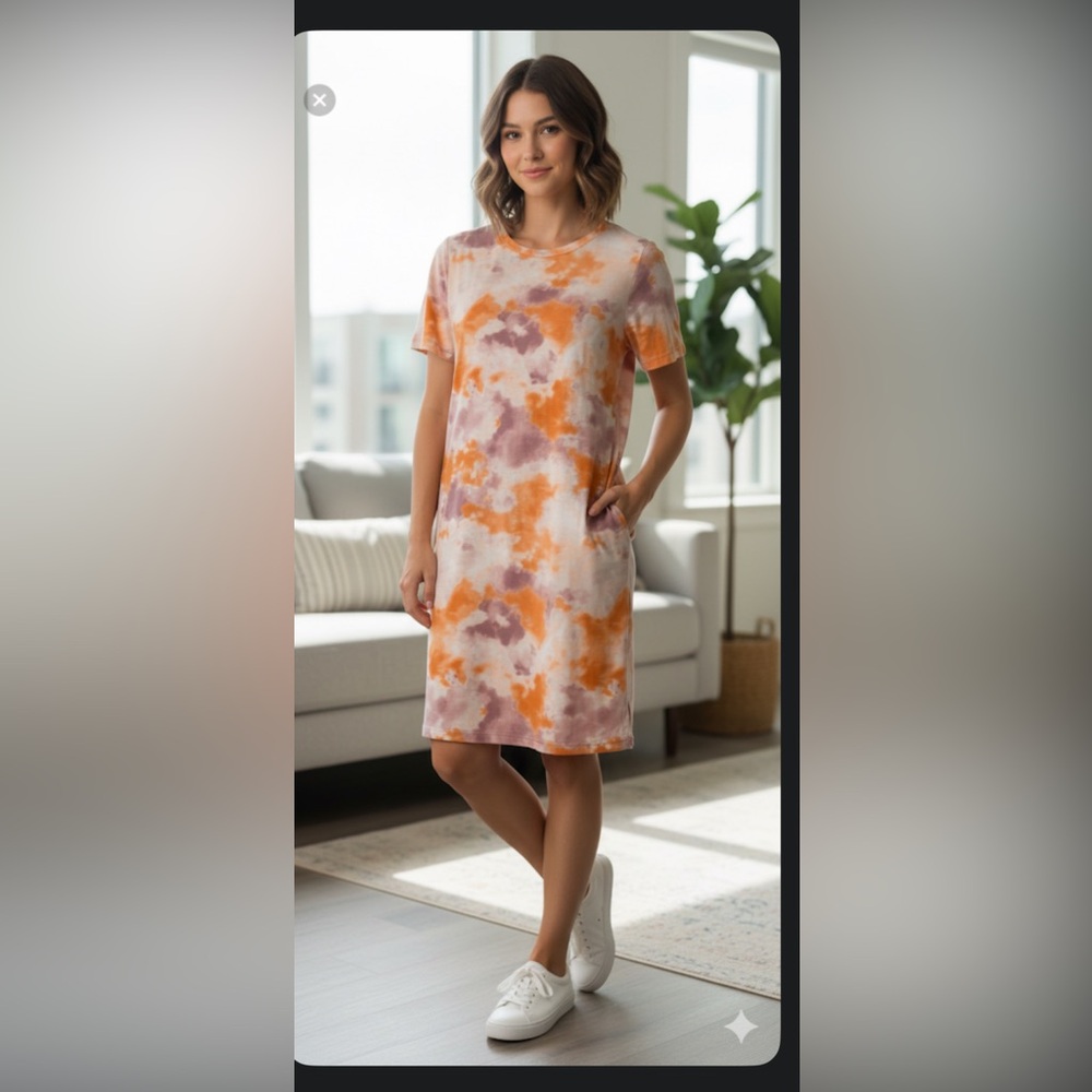 AnyBody Tie-Dye Midi Dress